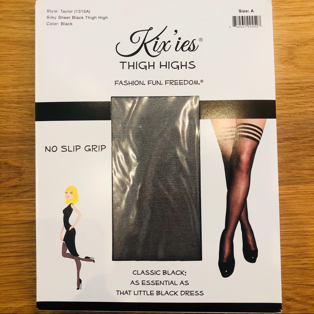 Kix’ies sheer black Thigh Highs